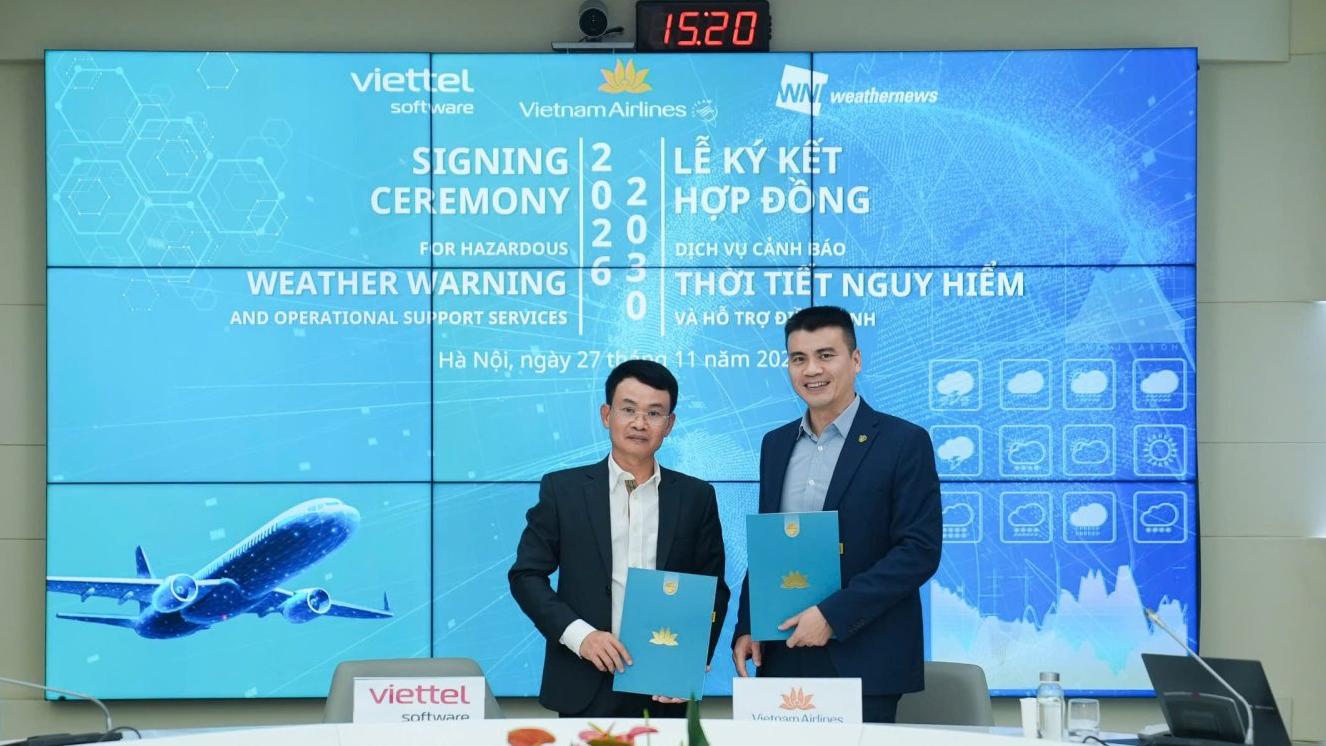 Viettel phát triển phần mềm cảnh báo thời tiết nguy hiểm cùng Vietnam Airlines