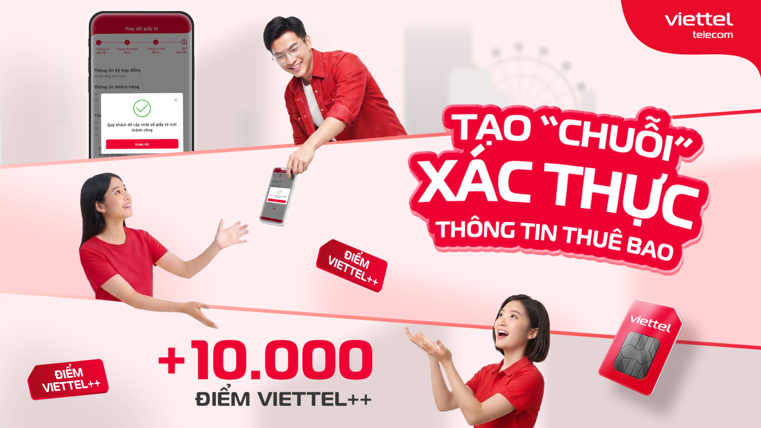 Loạt ưu đãi hấp dẫn khuyến khích khách hàng xác thực thuê bao