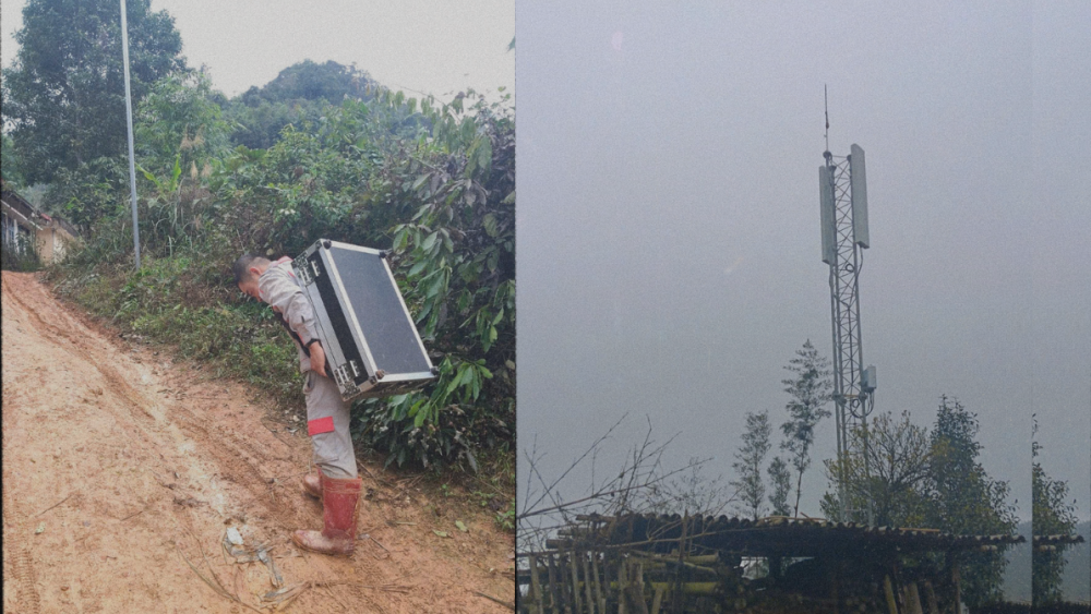Vượt rừng sâu, đá dốc đưa sóng Viettel về 'ốc đảo' Pù Pót
