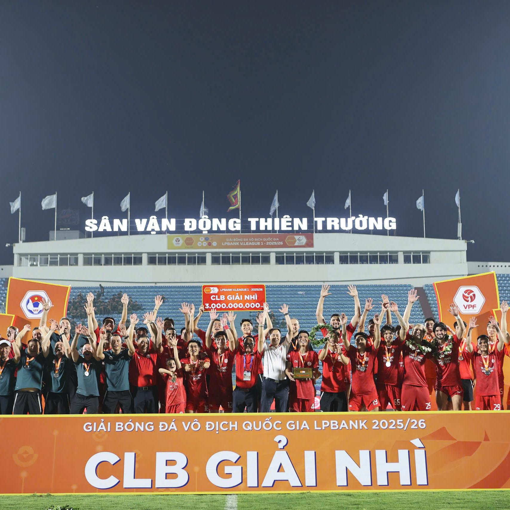 Thể Công - Viettel là á quân V.League, giành vé dự cúp châu Á mùa sau