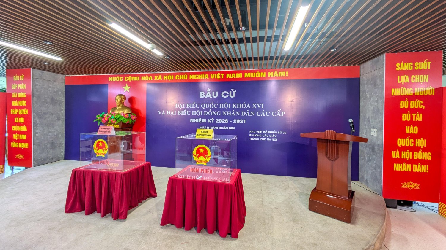 Hướng dẫn tham gia bầu cử tại khu vực bỏ phiếu số 25 - Trụ sở Tập đoàn