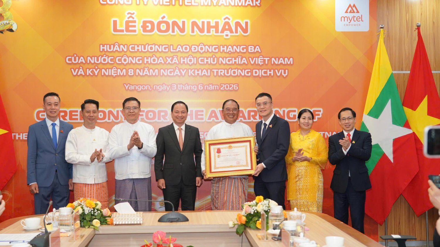 Mytel nhận Huân chương Lao động hạng Ba đúng kỷ niệm 8 năm kinh doanh