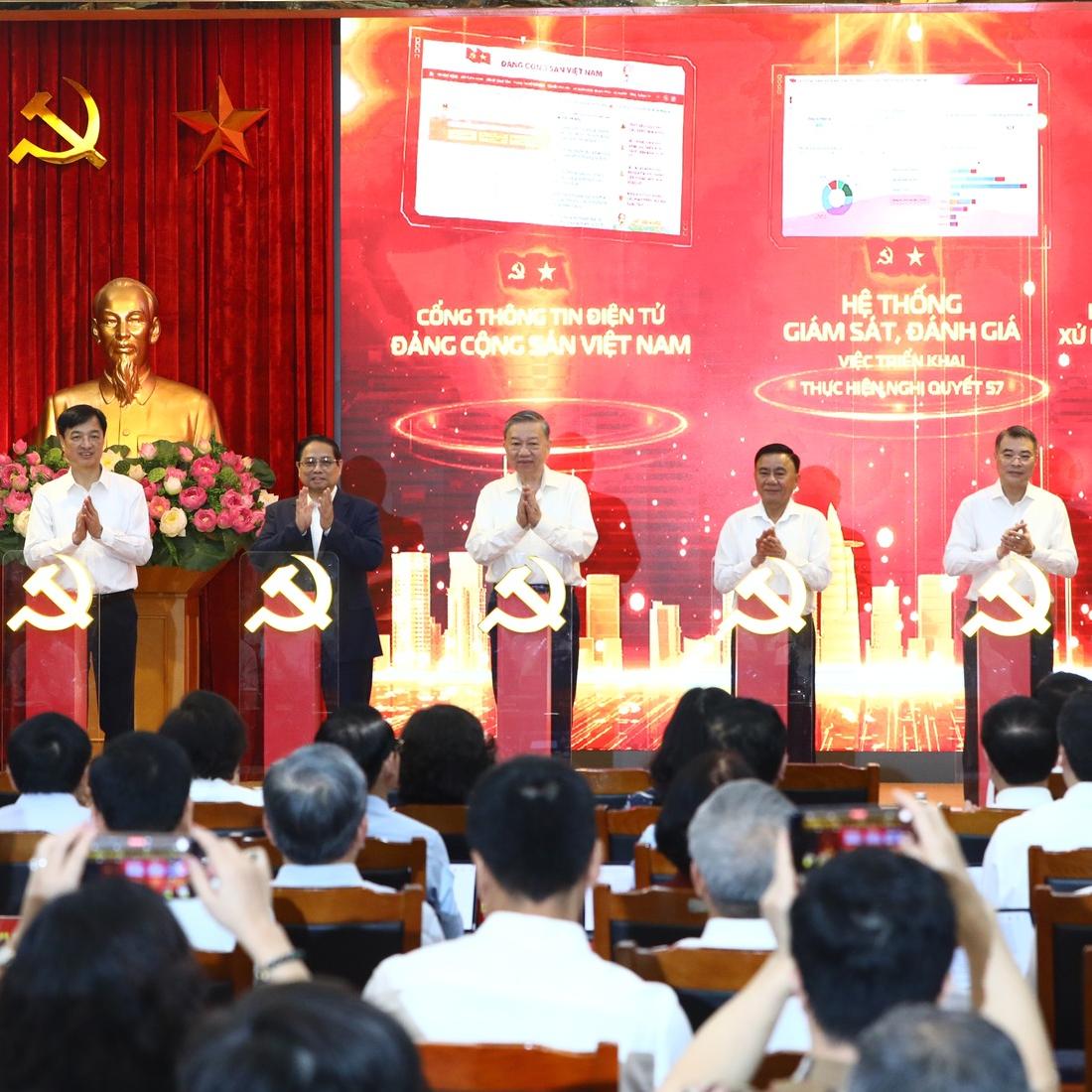 Ra mắt hệ thống 3 nền tảng số phục vụ giám sát triển khai Nghị quyết 57-NQ/TW