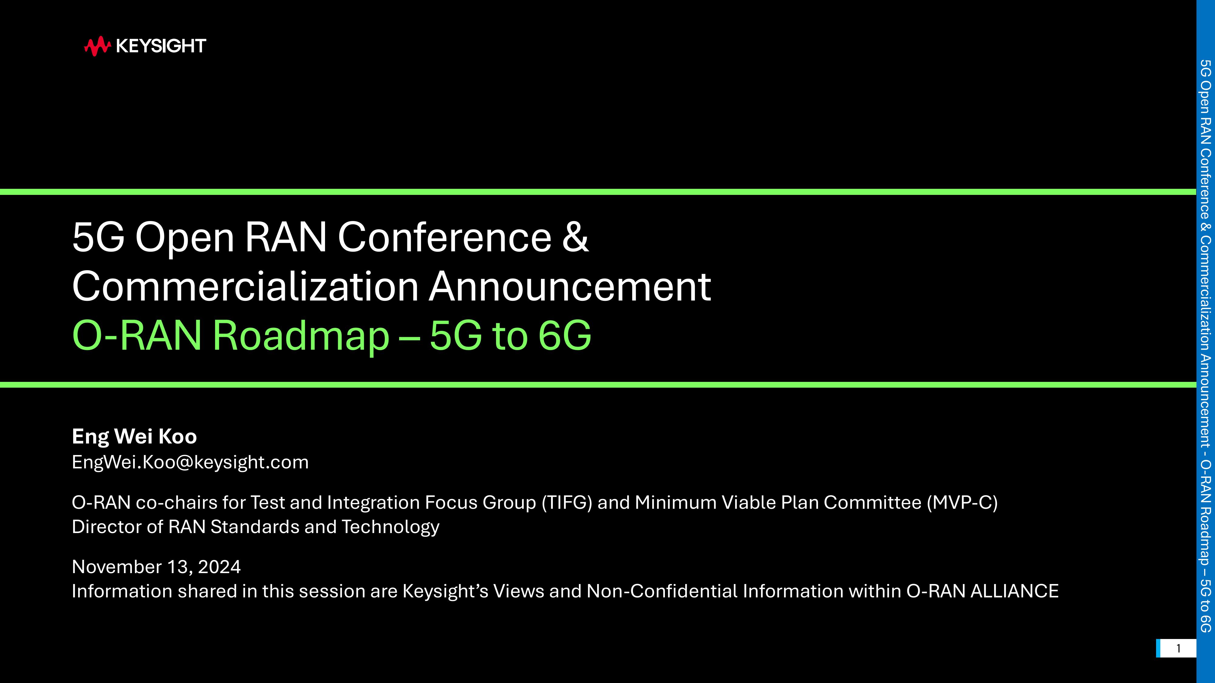 5-5G Open RAN Conference Vietnam O-RAN Roadmap â 5G to 6G 2024Nov13 Keysight v1 Ex-images-0