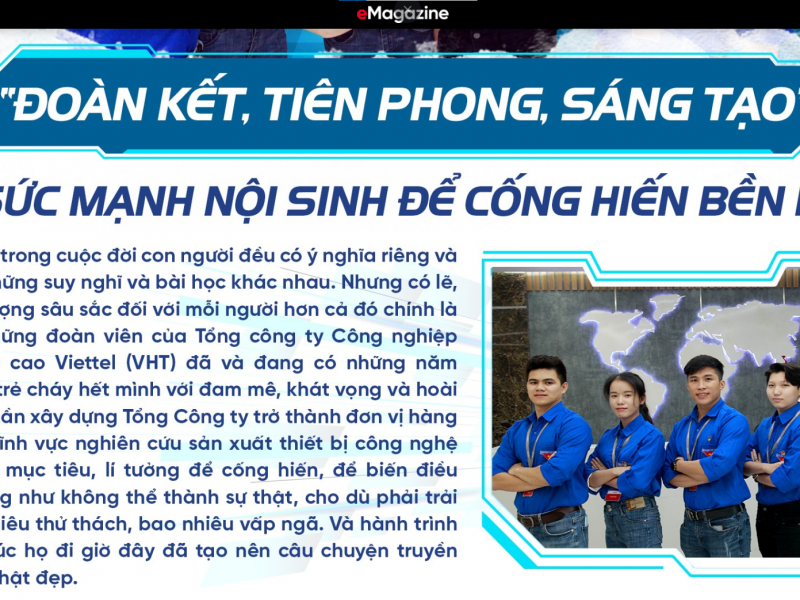 Chung tay cổ vũ Đoàn Thanh niên VHT tham gia cuộc thi sáng tạo e-Magazine cấp Tập đoàn