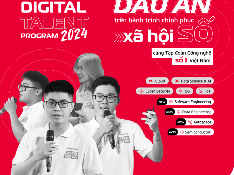 Viettel Digital Talent 2024 chiêu mộ nhân tài trẻ ở 9 lĩnh vực tiên phong