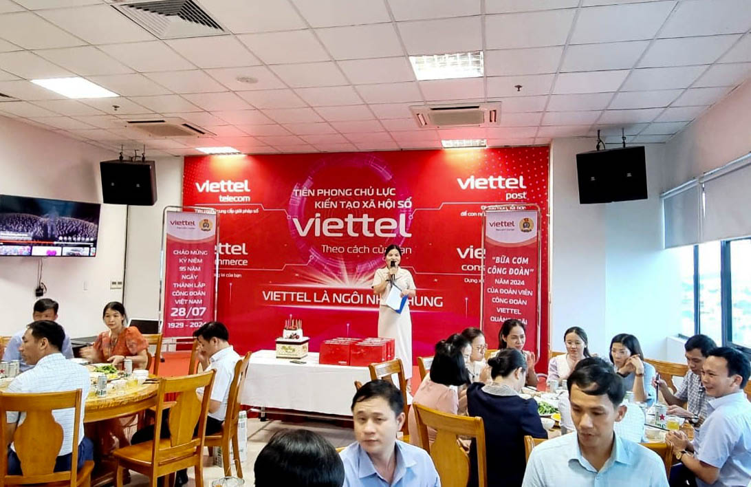 Bữa cơm công đoàn ở Viettel Quảng Ngãi chiều 9.8.2024