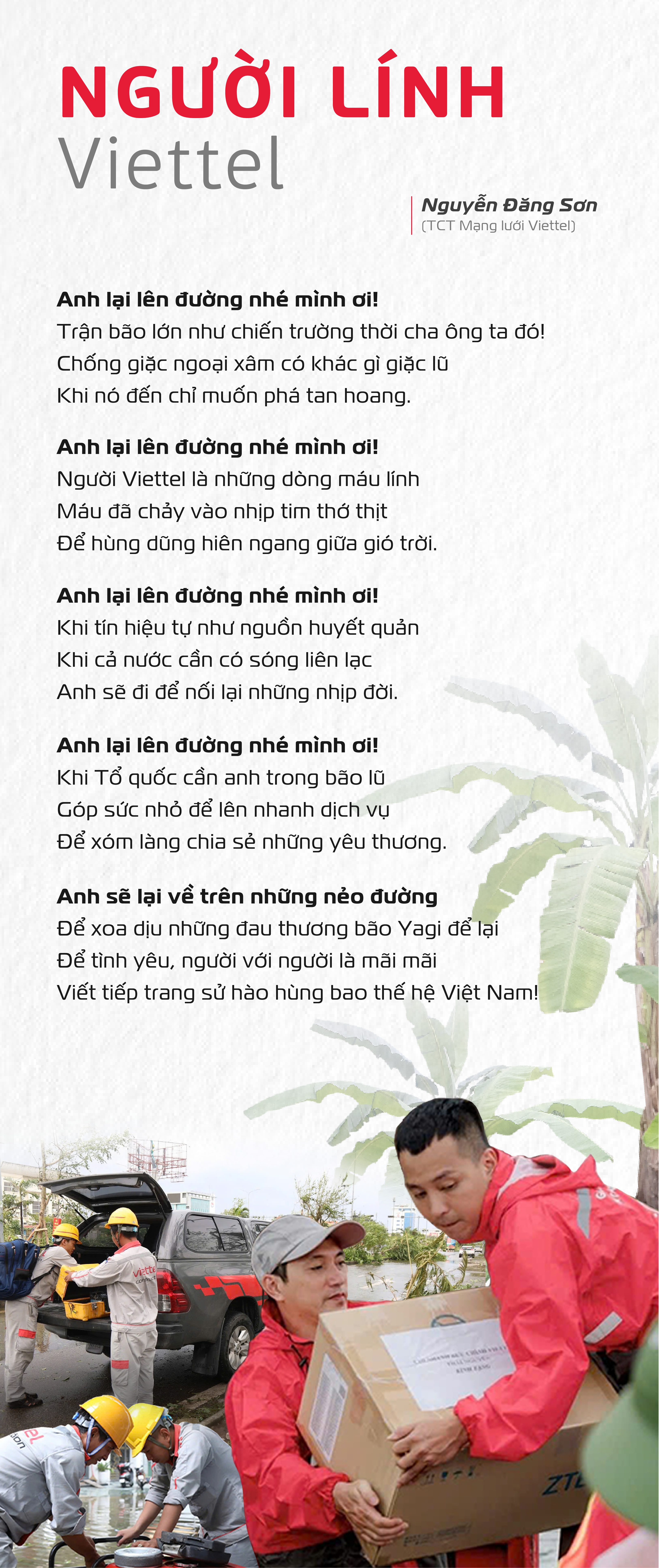 Bài thơ Người lính Viettel