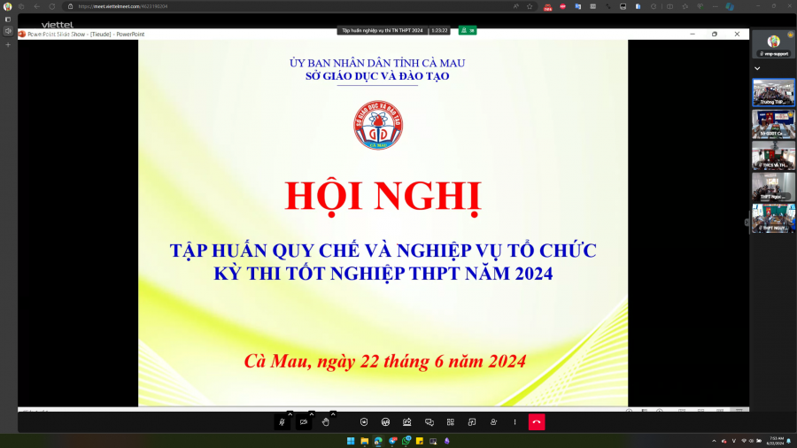 Họp trực tuyến Sở giáo dục và Đào tạo tỉnh Cà Mau